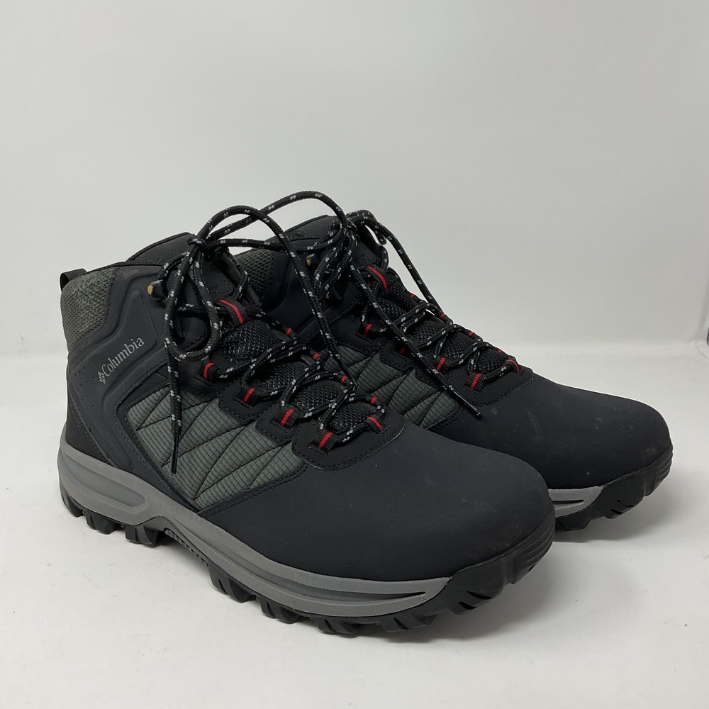 Columbia Granite Trail Mid Waterproof Hiking Boots Mens 12W Black BI7619-010